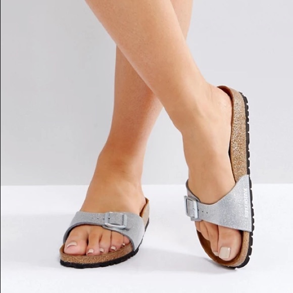 Birkenstock Shoes - Birkenstock Madrid Silver Sparkle
